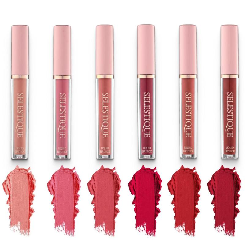 SELESTIQUE Lipstick Set Easily Tinted and Moisturizing Lipsticks Lip Makeup Matte Lip Gloss Lipstick Pearls Girls and Women Makeup Accessories Cosmetic Waterproof Long-Lasting Matte Lipstick Set Easily Tinted and Moisturizing Lipsticks