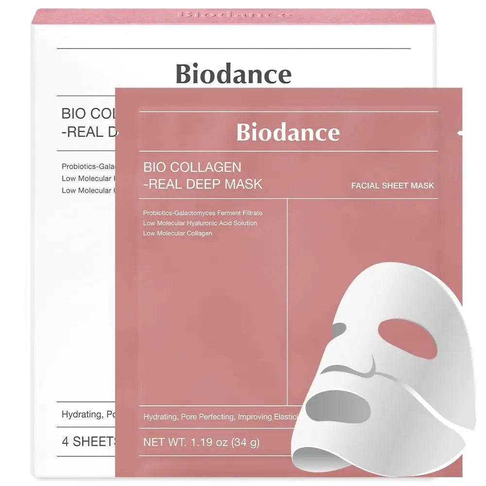 BIODANCE Bio-Collagen Deep Hydrating Gel Mask, Nighttime Moisturizing, Shrinking Pores, Improving Elasticity, Deep Hydration