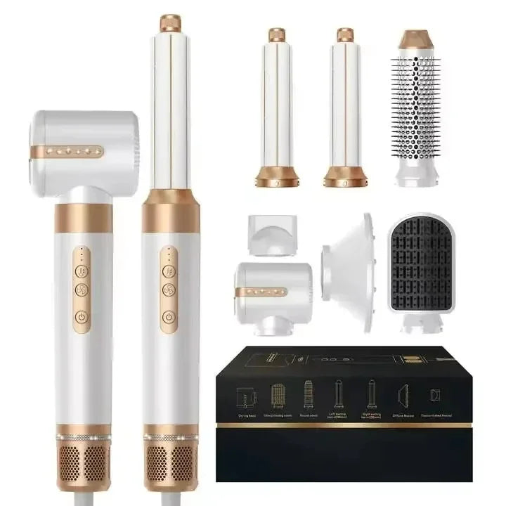 7 in 1 Hair Dryer Hot Comb Set Professional Curling Iron Hair Straightener Styling Tool for Dyson Airwrap High Speed Hair Dryer