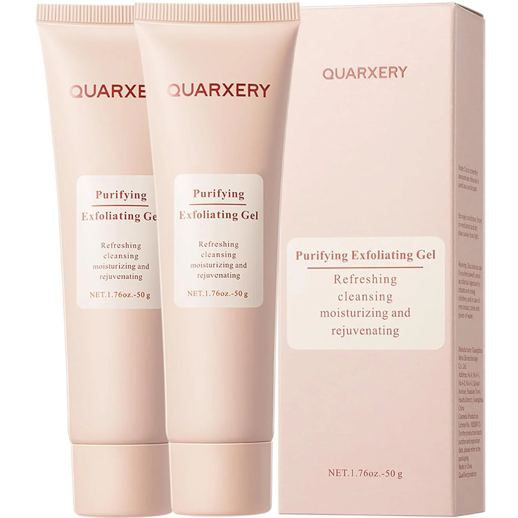 Revitalize Your Skin with Purifying Exfoliating Gel - 2-Piece Facial Peeling Scrub for Deep Cleansing and Oil Control