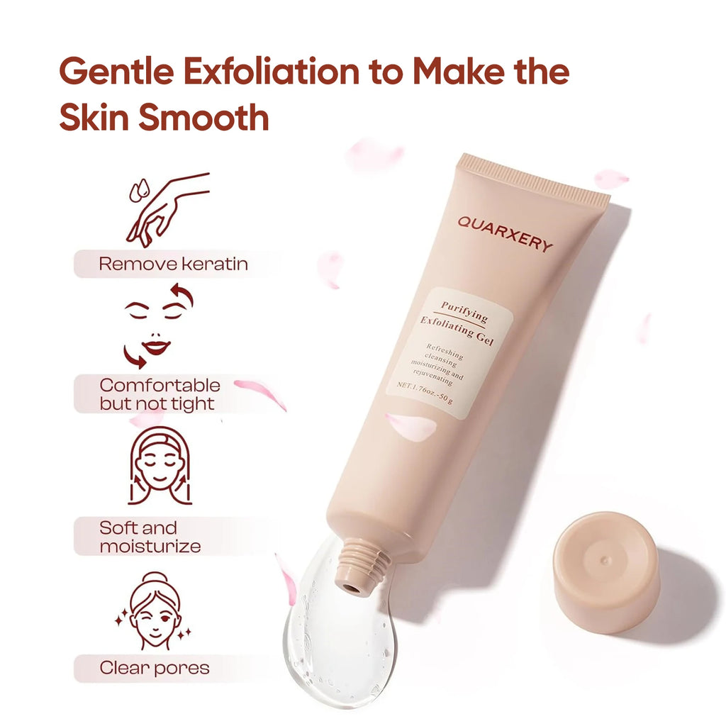 Revitalize Your Skin with Purifying Exfoliating Gel - 2-Piece Facial Peeling Scrub for Deep Cleansing and Oil Control
