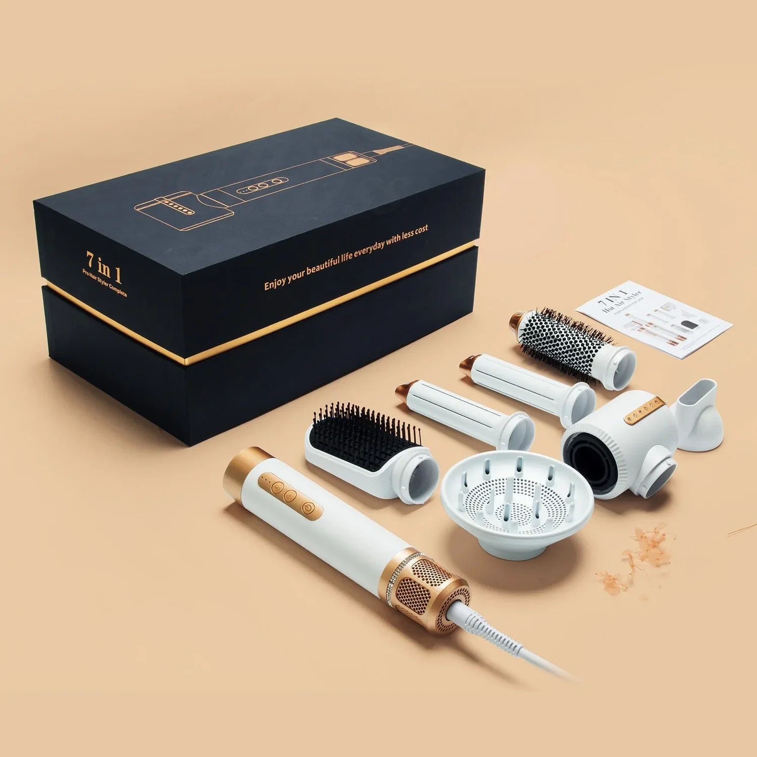 7 in 1 Hair Dryer Hot Comb Set Professional Curling Iron Hair Straightener Styling Tool for Dyson Airwrap High Speed Hair Dryer